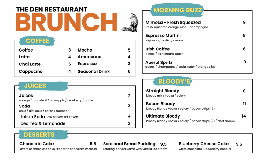 brunch menu 2025 houghton michigan keweenaw upper michigan back